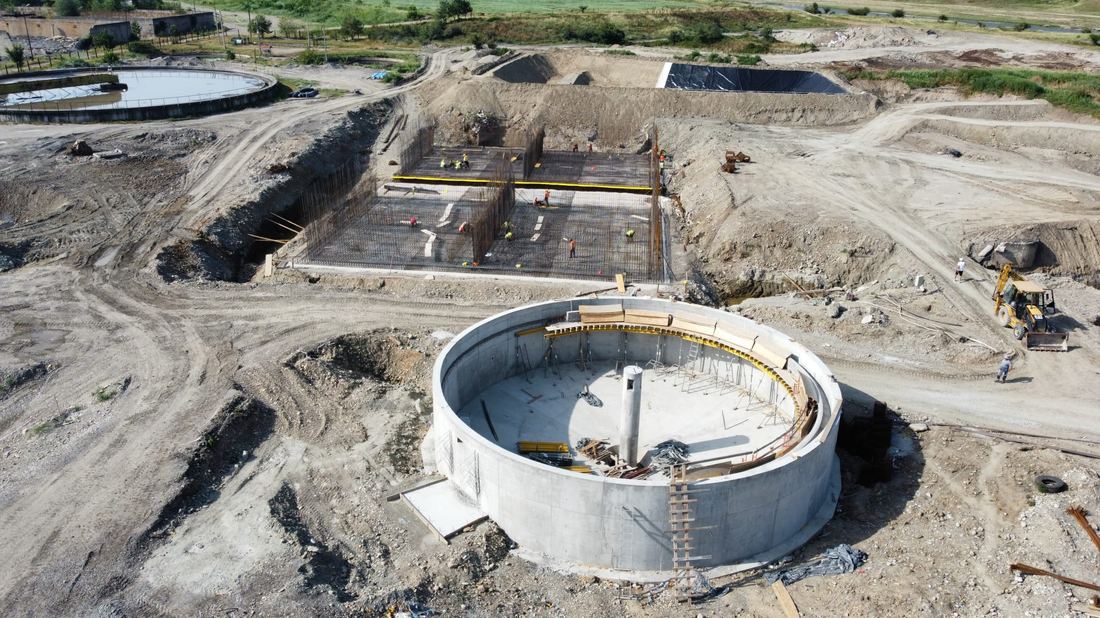 Statia de epurare Onesti - cofraje si armaturi pentru bazinul circular